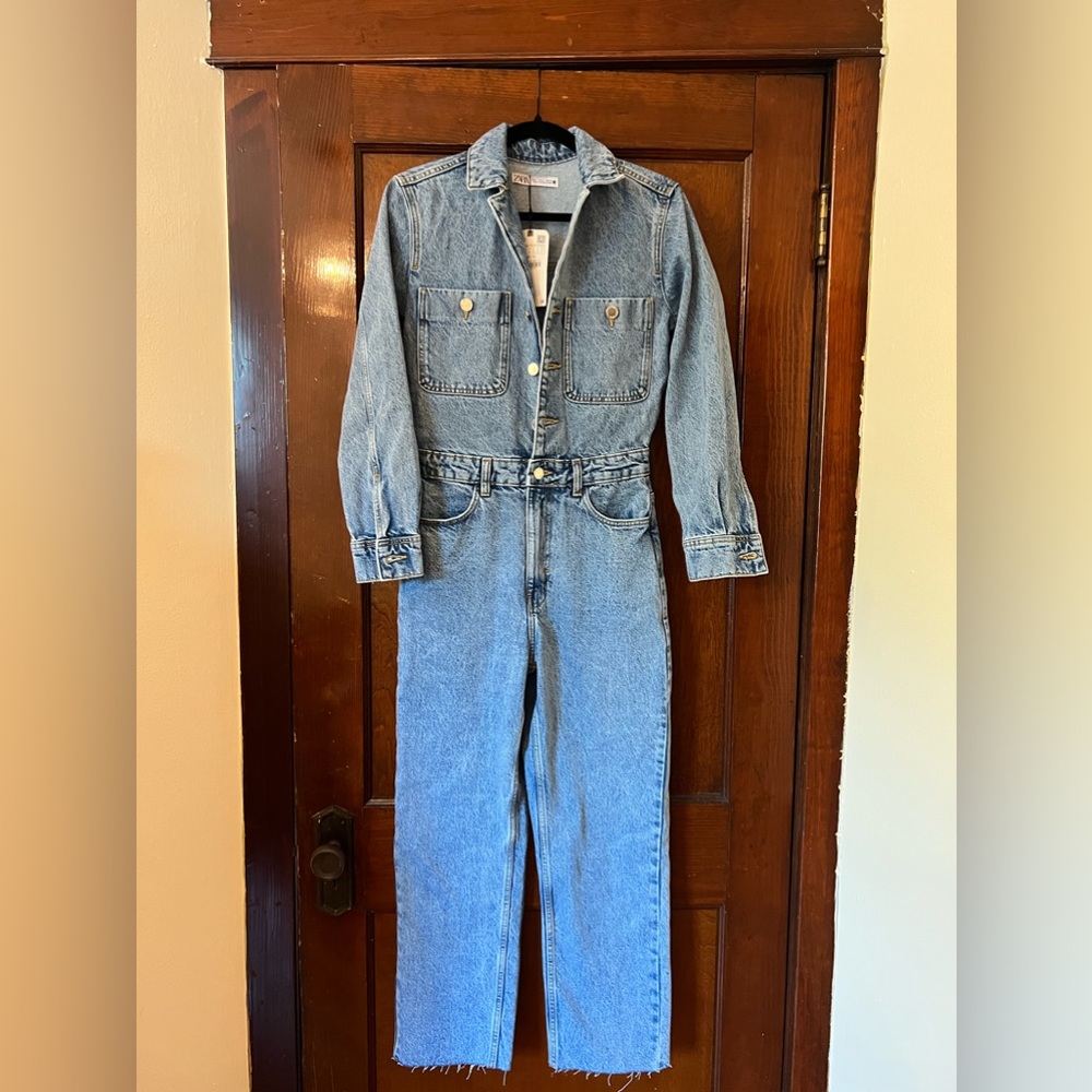 Zara Straight Cut Denim Jumpsuit 0108/026
